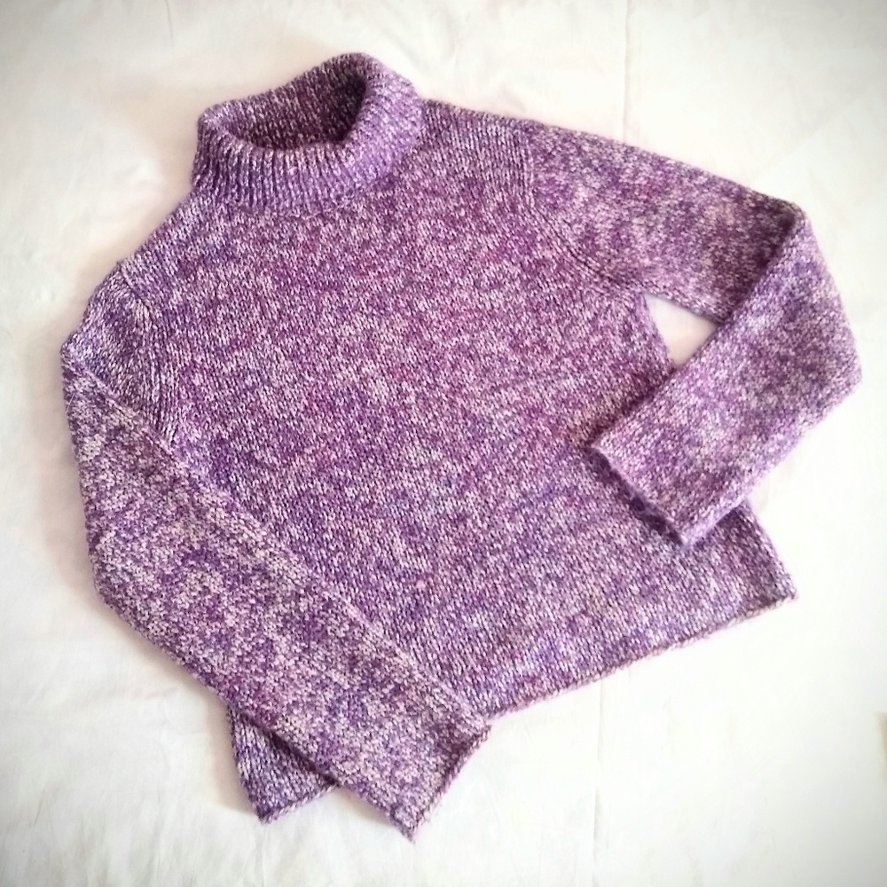 Purple Turtleneck Sweater
